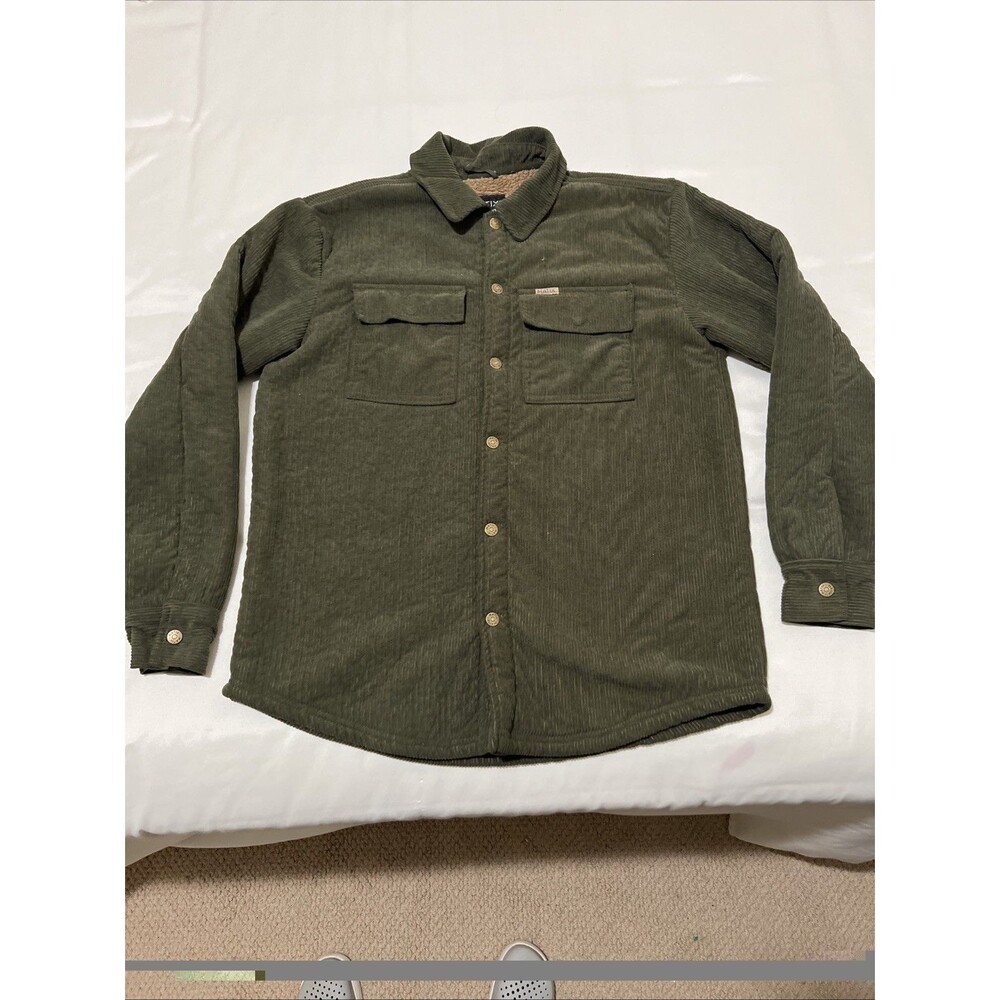 Matix Jacket Trucker Work Corduroy Collar Mens Size Medium Green Sherpa Lined